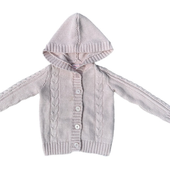Joe Fresh 18-24M Girls Pink Button Down Knit Sweaters - Picture 3 of 6